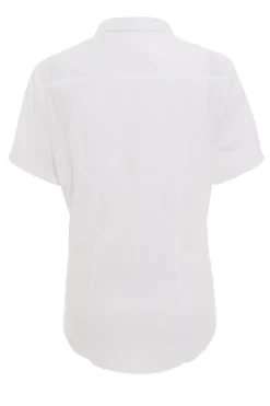 Quiz White Button Short Sleeve Shirt Sale