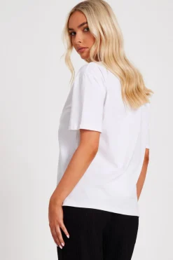 Quiz White Cherry Print Boxy Top Online