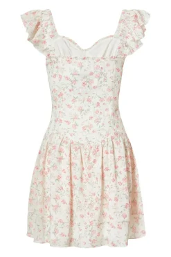 Quiz White Chiffon Ditsy Floral Dress Best