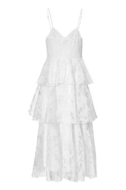 Quiz Chiffon Floral Midaxi Dress White Discount