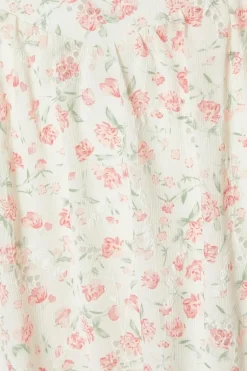 Quiz White Chiffon Floral Midi Dress Clearance