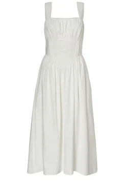 Quiz White Corset Detail Midi Dress Discount