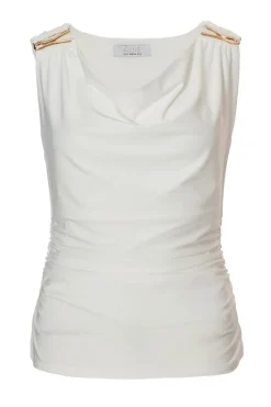Quiz Cowl Neck Top White