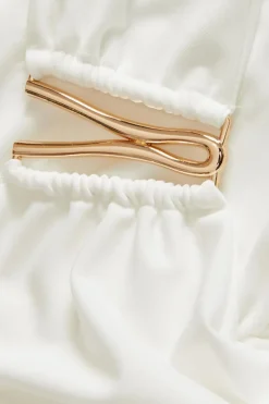 Quiz Cowl Neck Top White