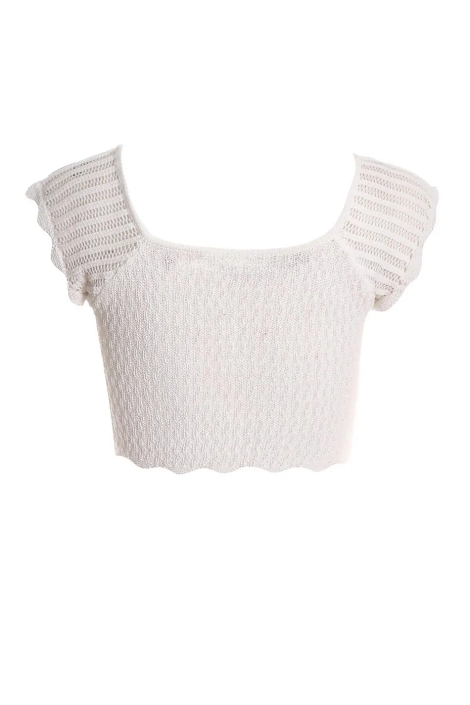 Quiz White Crochet Crop Top Sale