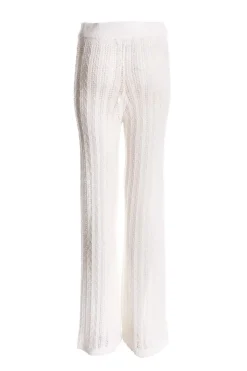Quiz Crochet Knit Trousers White New