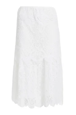 Quiz White Crochet Lace Skirt Hot