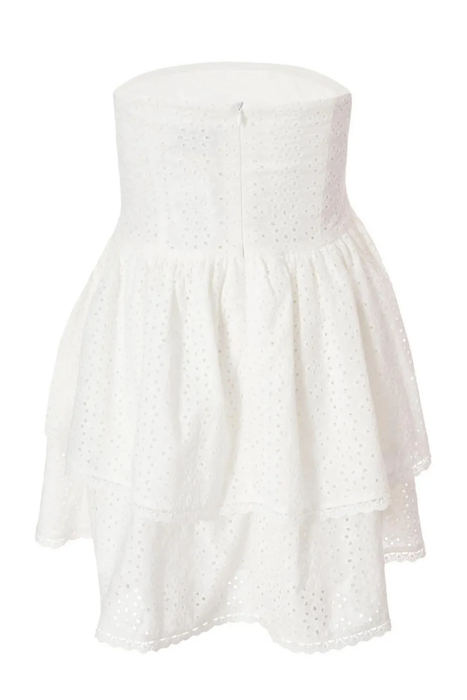Quiz White Embroidered Bandeau Mini Dress New