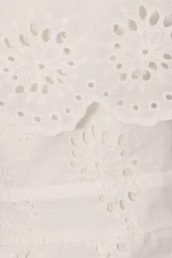Quiz White Embroidered Bardot Playsuit Online