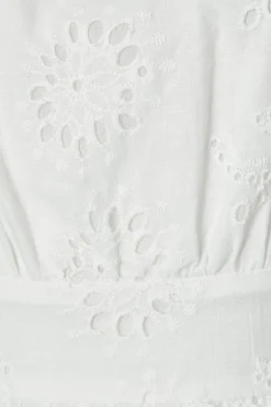Quiz White Embroidered Midi Dress Outlet