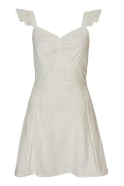 Quiz White Embroidered Mini Skater Dress Hot