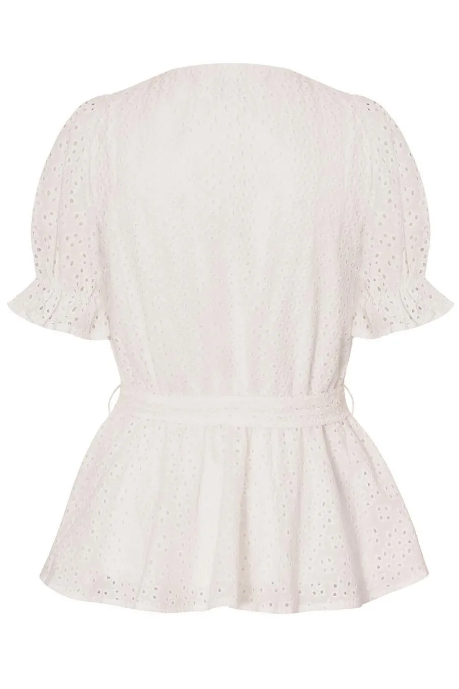 Quiz White Embroidered Peplum Top Sale