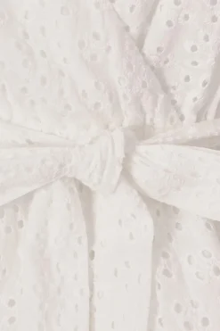 Quiz White Embroidered Peplum Top Sale