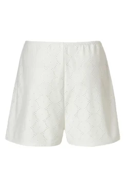 Quiz White Embroidered Textured Skort Sale