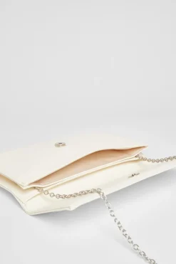 Quiz Fold Over Envelope Bag White Discount