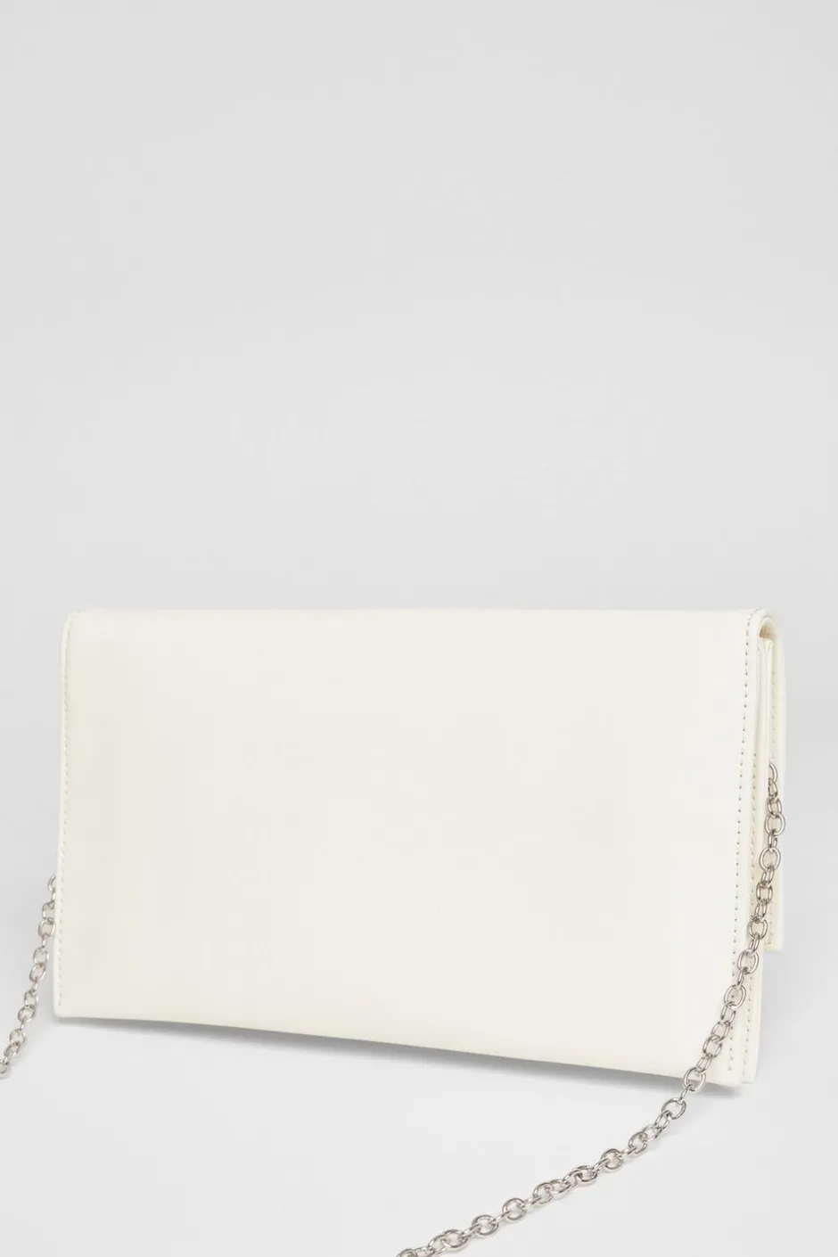 Quiz Fold Over Envelope Bag White Discount