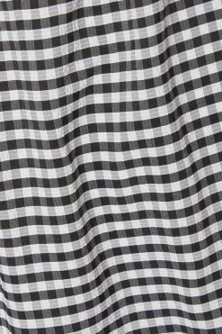 Quiz White Gingham Midaxi Dress