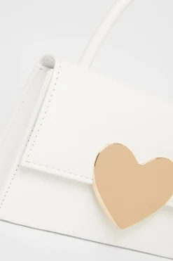 Quiz White Heart Detail Bag New