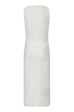 Quiz White Jacquard Midaxi Dress New