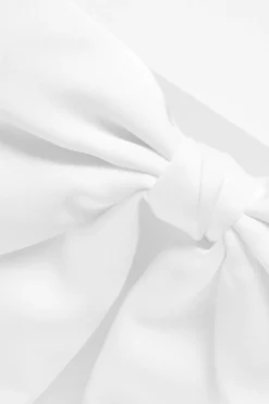 Quiz White Large Satin Hair Bow