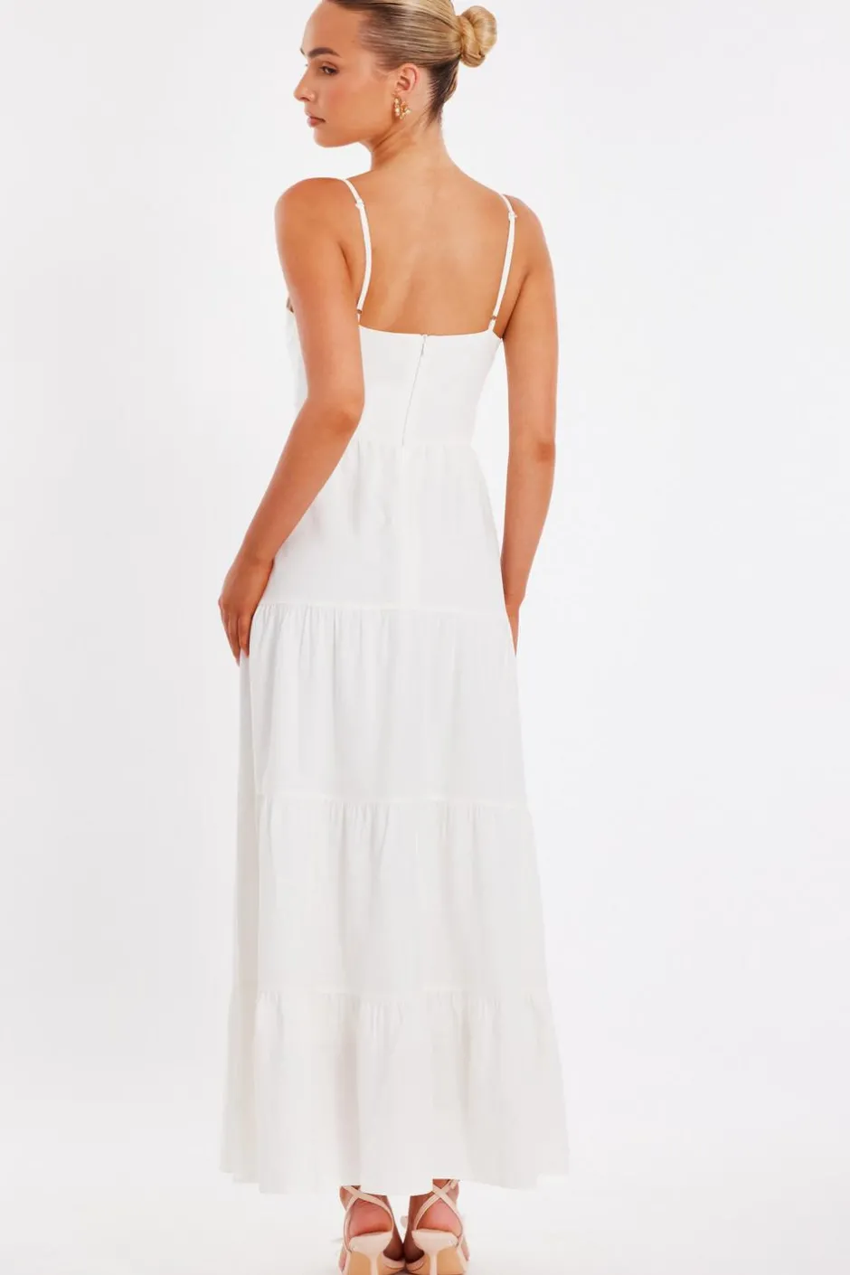 Quiz White Linen Corset Maxi Dress Best