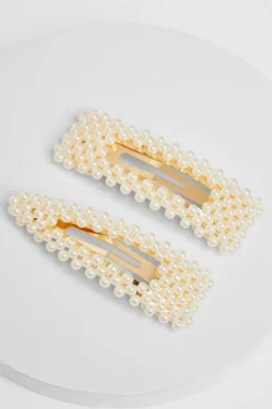 Quiz White Pearl Clip Multipack Sale