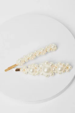 Quiz White Pearl Hair Slides Best