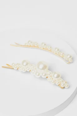 Quiz White Pearl Hair Slides Best