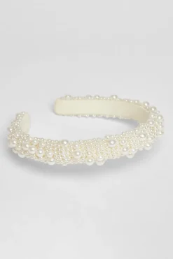 Quiz White Pearl Headband Online