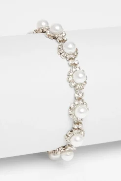 Quiz White Pearl Toggle Bracelet Discount