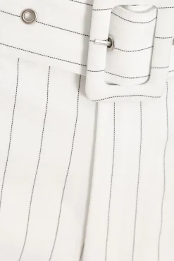 Quiz White Pinstripe Tailored Shorts