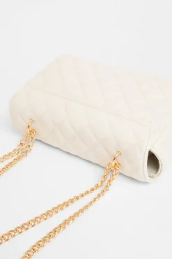 Quiz White Quilted Cross Body Bag Sale