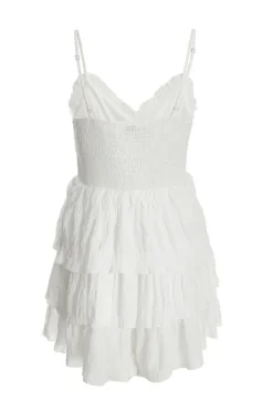Quiz Ruffle Tiered Playsuit White New