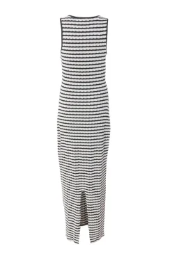 Quiz White Stripe Midaxi Dress Hot