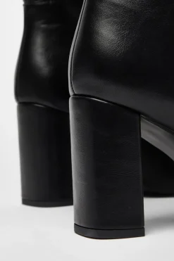 Quiz Wide Fit Black Faux Leather Knee High Boots Best