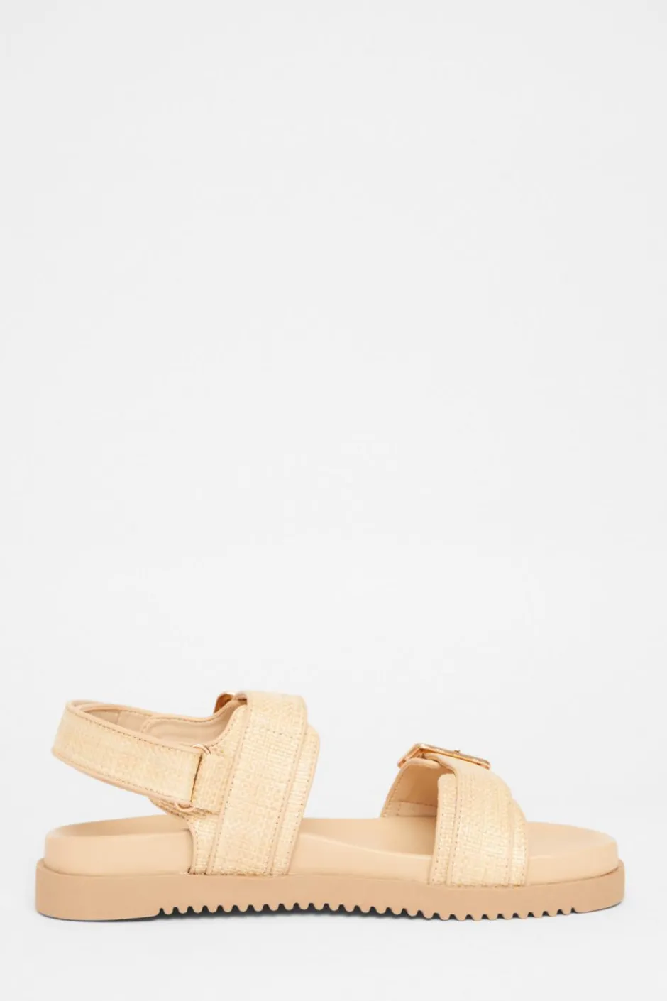 Quiz Wide Fit Double Strap Sandals Nude Best