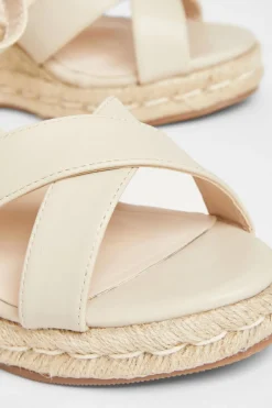 Quiz Wide Fit Faux Leather Wedges Nude Online