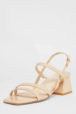 Quiz Wide Fit Slingback Sandal Nude Discount