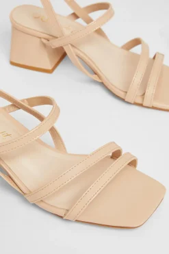 Quiz Wide Fit Slingback Sandal Nude Discount
