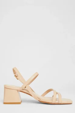 Quiz Wide Fit Slingback Sandal Nude Discount