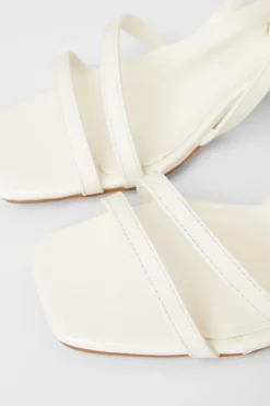 Quiz Wide Fit Slingback Sandal White