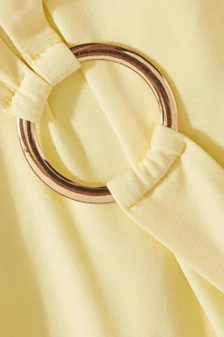 Quiz Buckle Detail Midaxi Dress Yellow