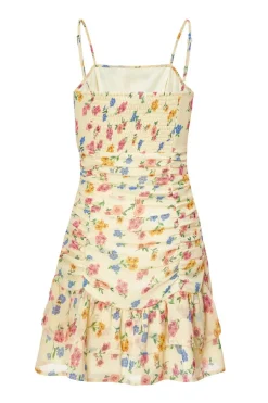 Quiz Yellow Floral Mini Dress Discount