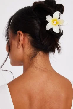 Quiz Flower Hair Claw Set Yellow New