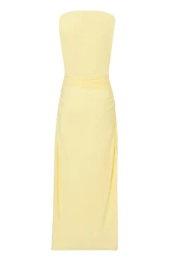 Quiz Gold Buckle Midaxi Dress Yellow Discount