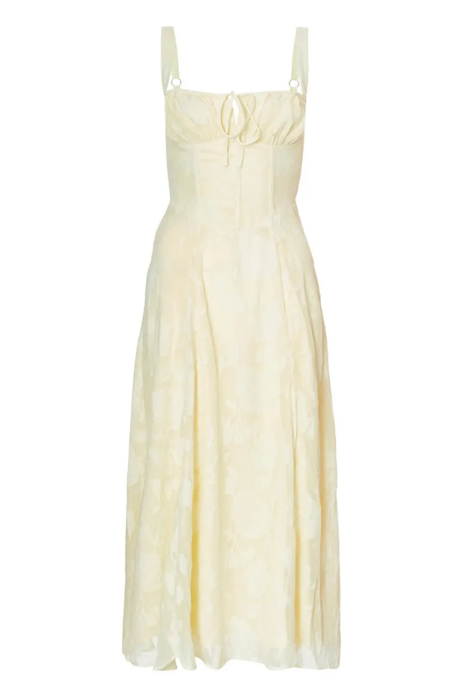 Quiz Jacquard Ruched Midaxi Dress Yellow Best