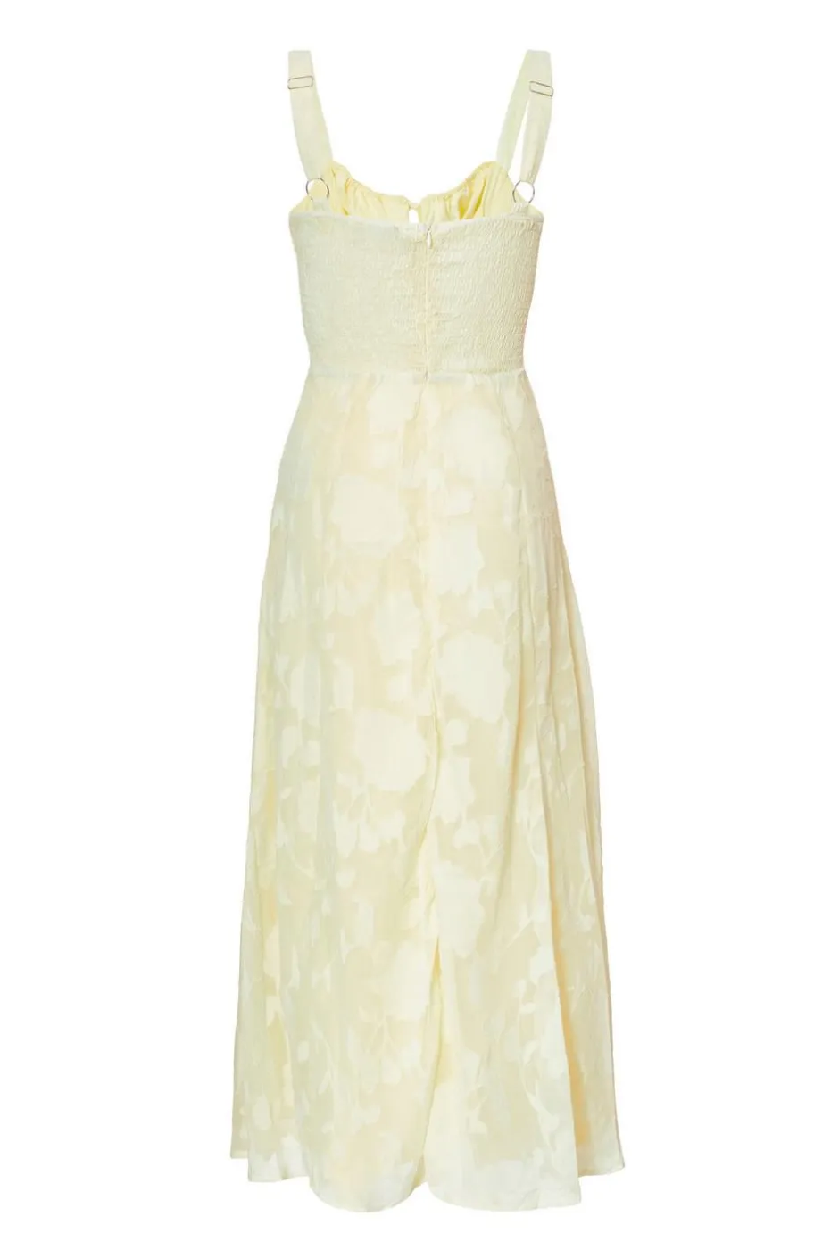 Quiz Jacquard Ruched Midaxi Dress Yellow Best