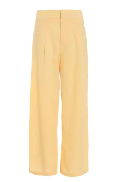 Quiz Linen Palazzo Trousers Yellow