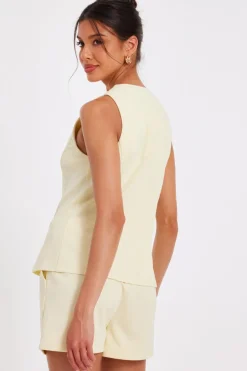 Quiz Tailored Shorts Yellow New